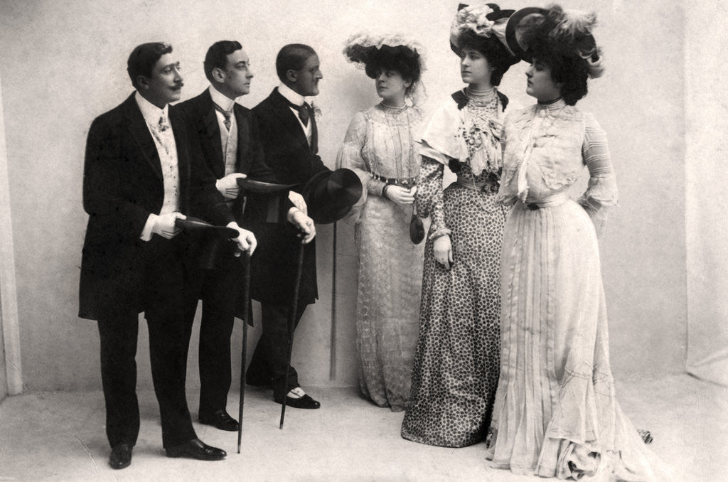 Detail of Scene from Three Little Maids by Anonymous