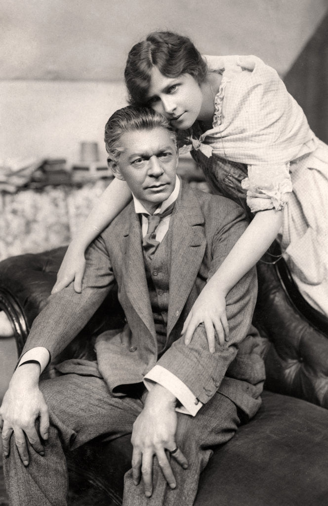 Detail of Marie Lohr (1890-1975) and E Holman Clark (1864-1925) by Foulsham and Banfield