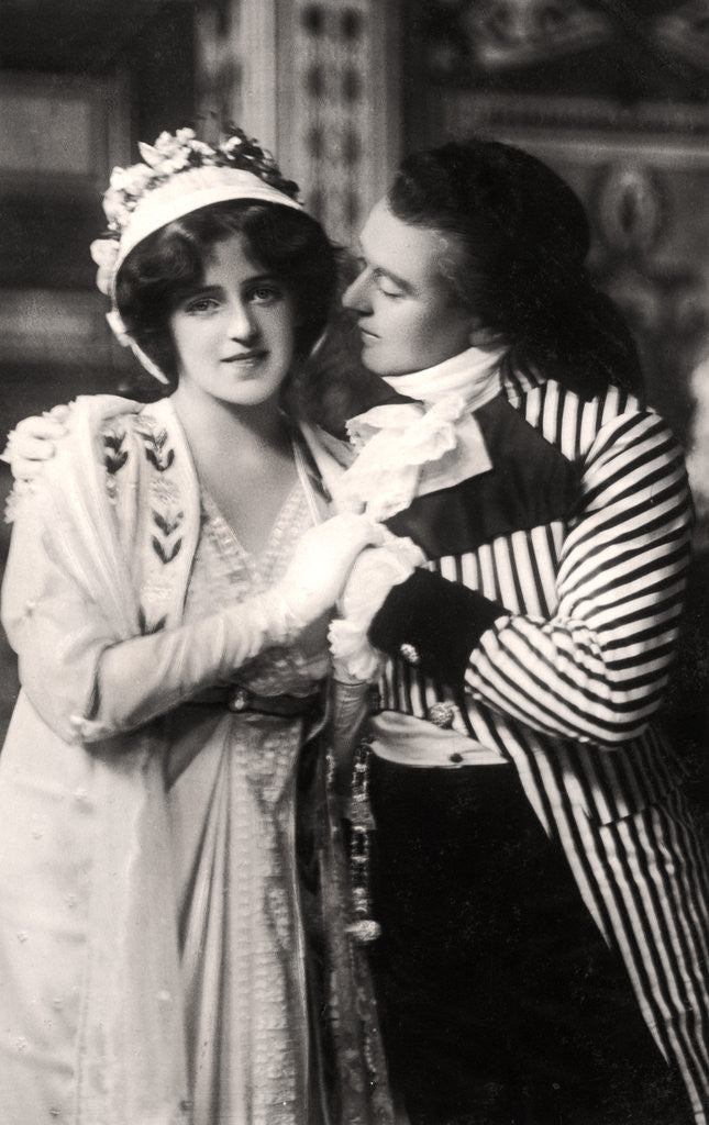 Detail of Robert Evett (1874-1949) and Denise Orme (1885-1960) in The Merveilleuses by Rotary Photo