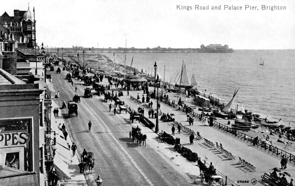 Detail of King's Road and the Palace Pier, Brighton, Sussex by Anonymous