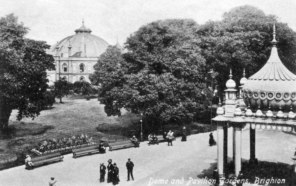 Detail of Dome and Pavilion Gardens, Brighton by Anonymous