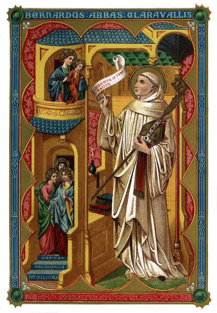 Detail of St Bernard by Anonymous