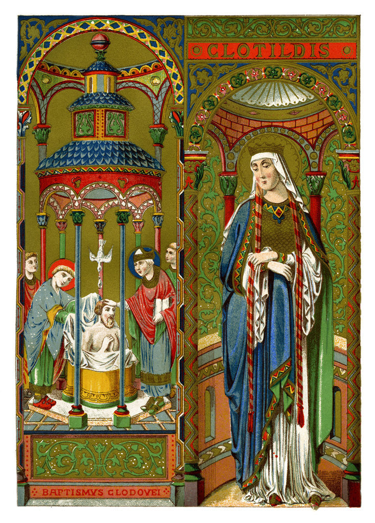 Detail of St Clotilda by Anonymous
