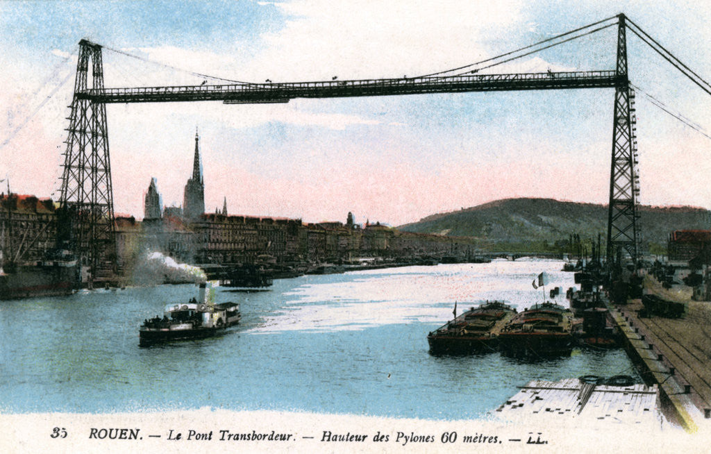 Detail of Rouen, Le Pont Transbordeur, (Transporter Bridge) by Anonymous