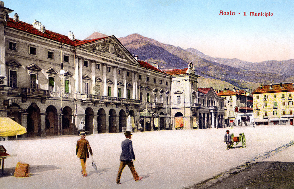 Detail of Aosta - Il Municipio by Anonymous