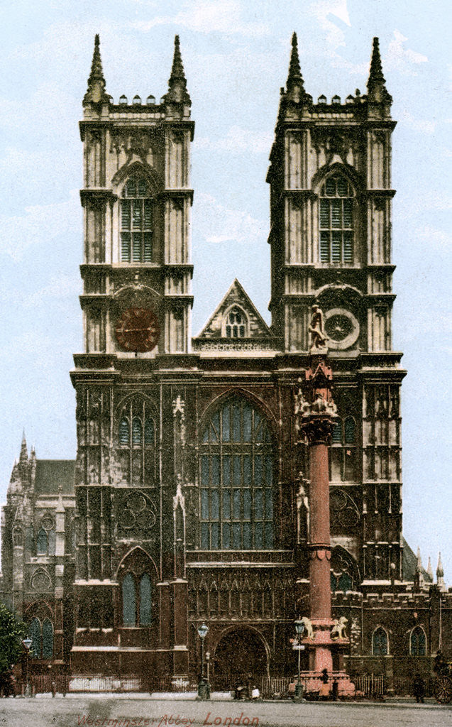 Detail of Westminster Abbey, London by J Beagles & Co