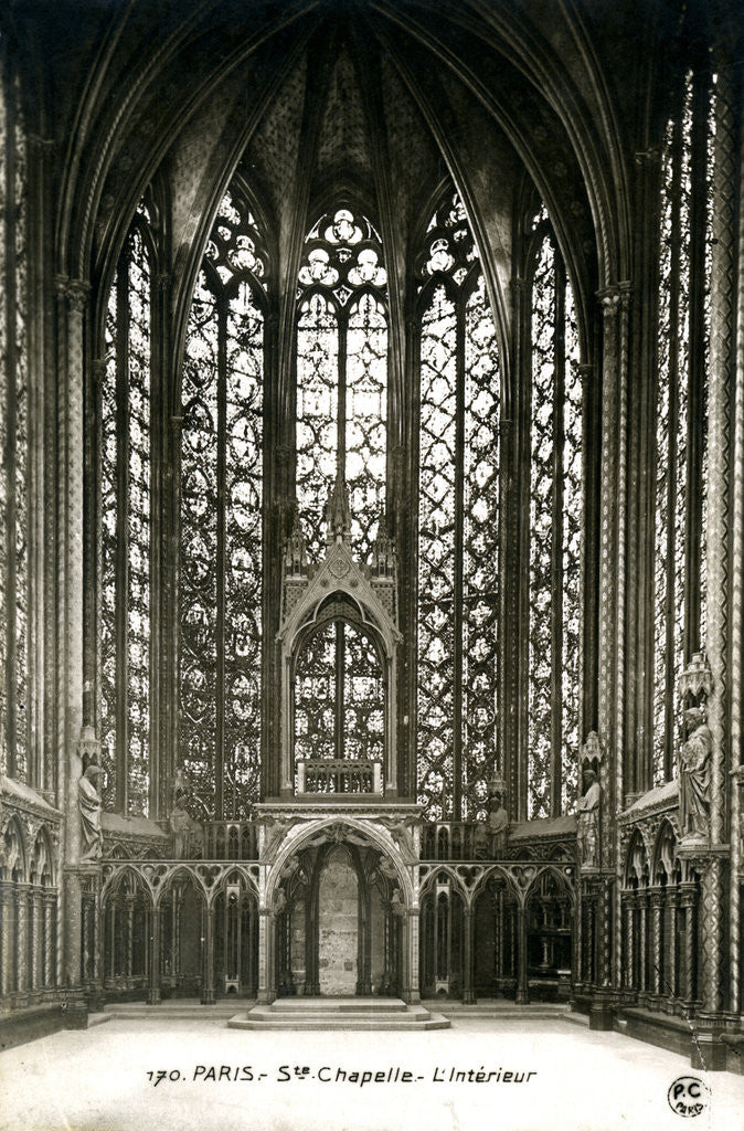 Detail of A chapel interior, Paris, France by Anonymous