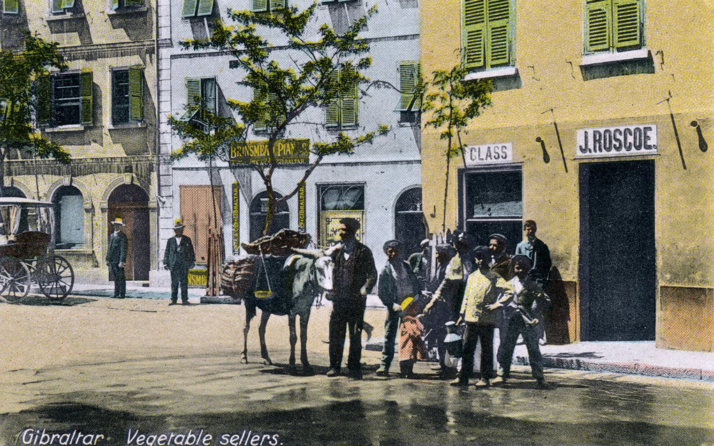 Detail of Vegetable sellers, Gibraltar by Anonymous