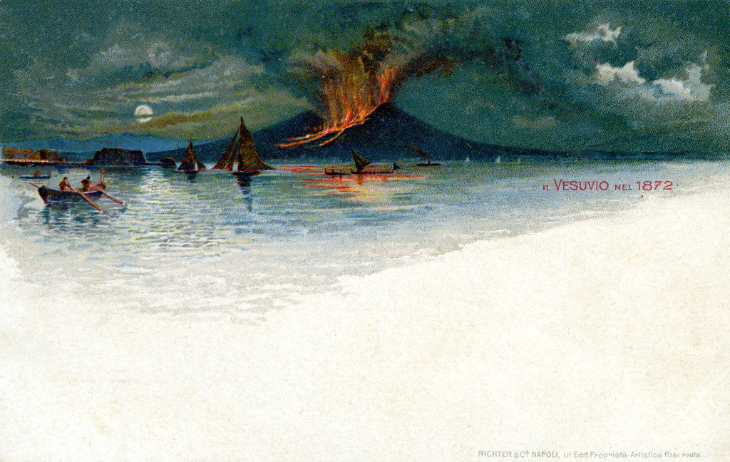 Detail of Vesuvius in 1872 by Anonymous