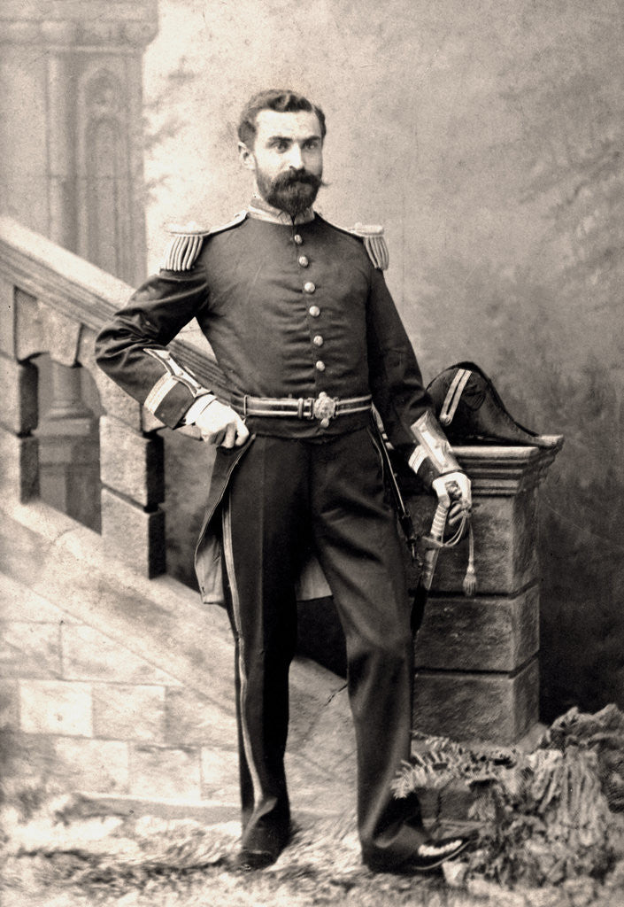 Detail of An officer in full uniform by Anonymous