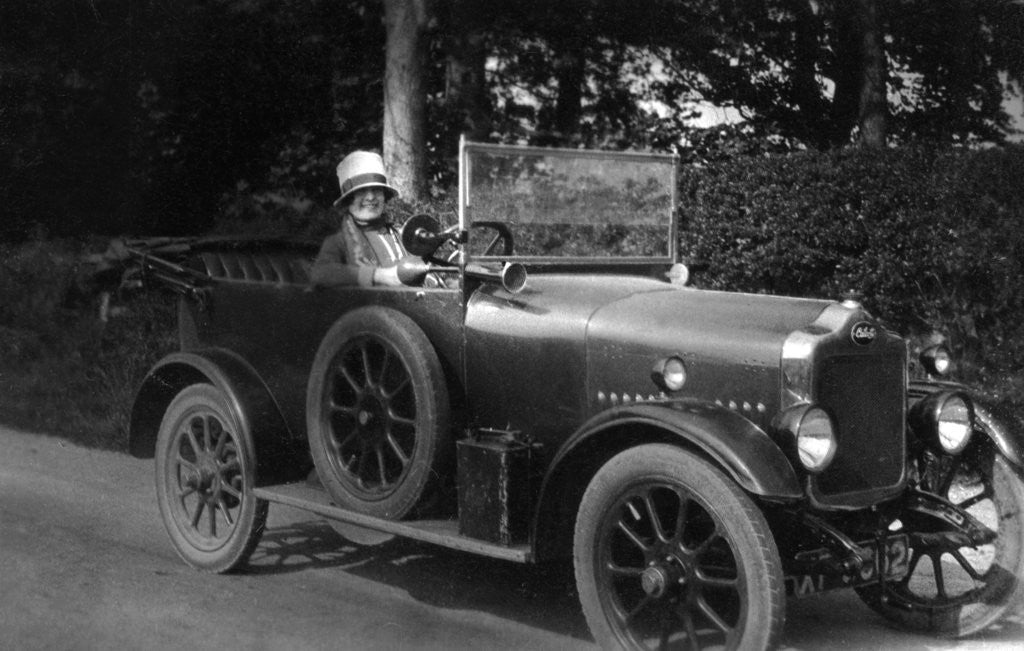 Detail of Woman driving a car by Anonymous