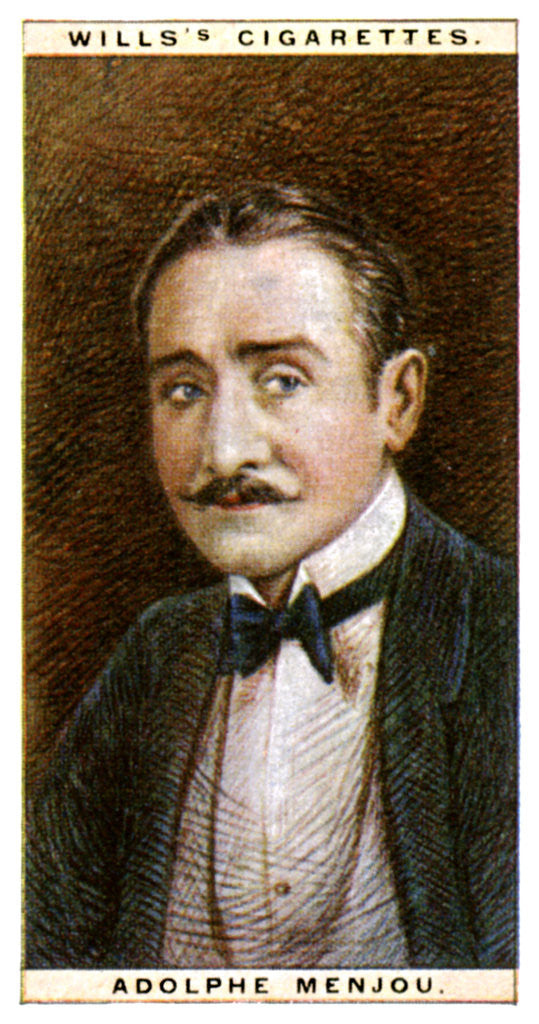 Detail of Adolphe Menjou (1890-1963), American actor by WD & HO Wills