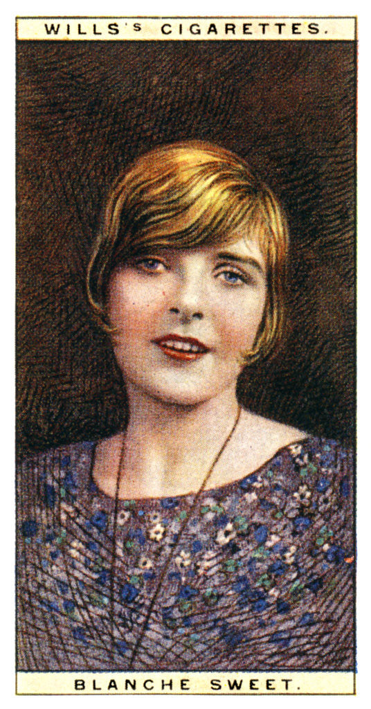 Detail of Blanche Sweet (1896-1986), American actress by WD & HO Wills