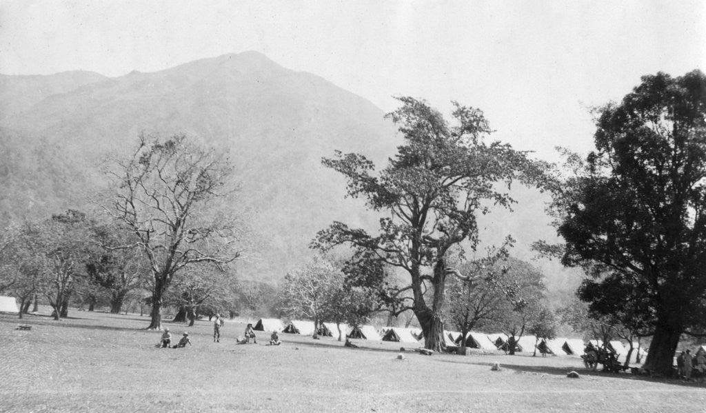Detail of British army encampment, Kalsi, India by Anonymous