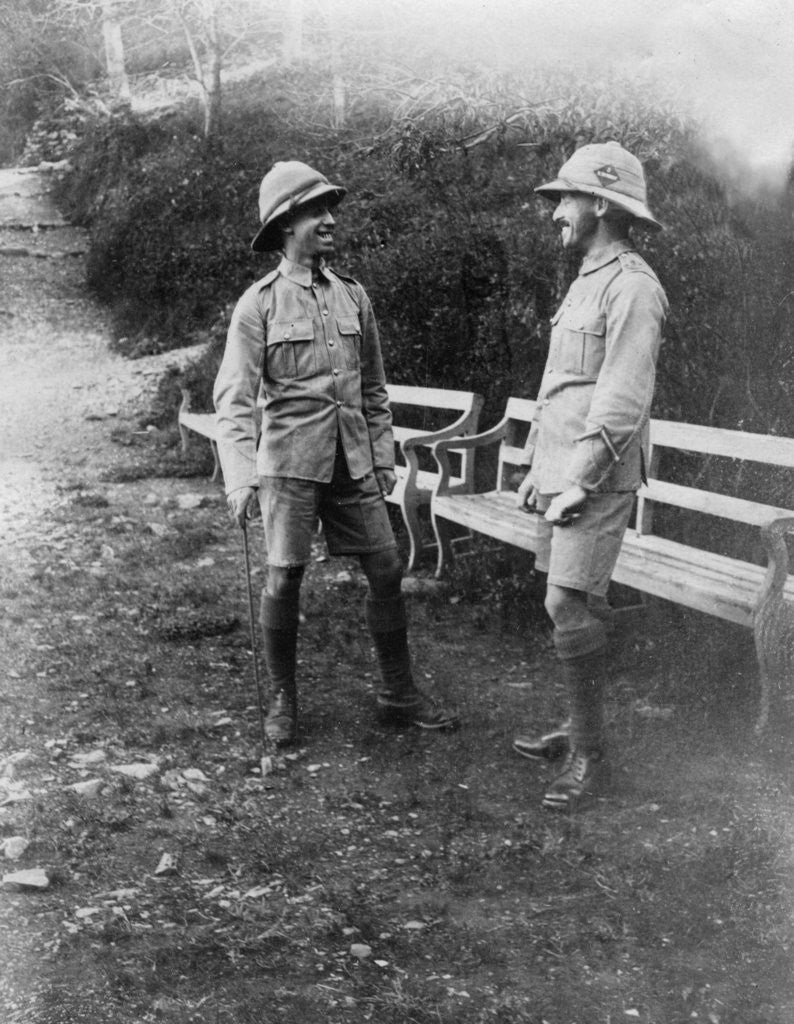 Detail of British soldiers, Chakrata, India by Anonymous
