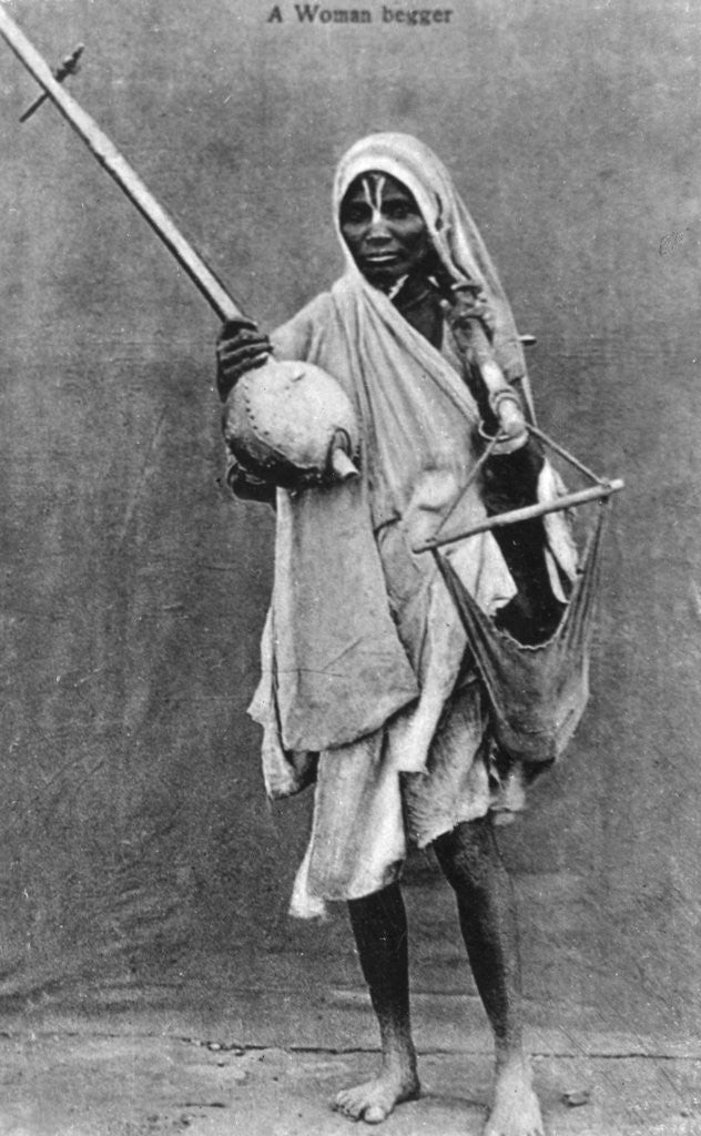 Detail of A begger, India by Anonymous
