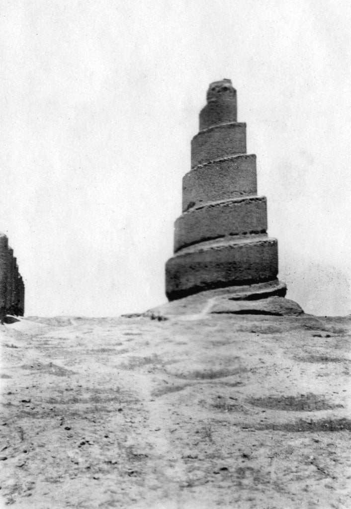 Detail of Malwiya tower, Samarra, Mesopotamia by Anonymous