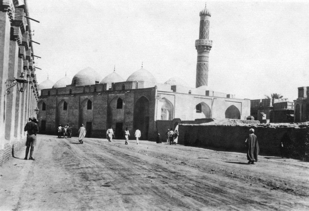 Detail of Mosque on River Street, Baghdad, Mesopotamia, WWI by Anonymous