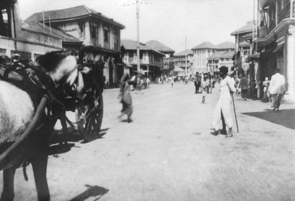 Detail of A street in Mumbai (Bombay), India by Anonymous