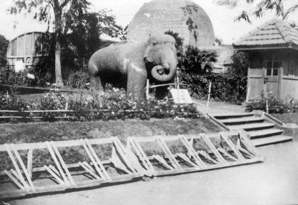 Detail of Elephant statue, Victoria Gardens, Bombay, India by Anonymous