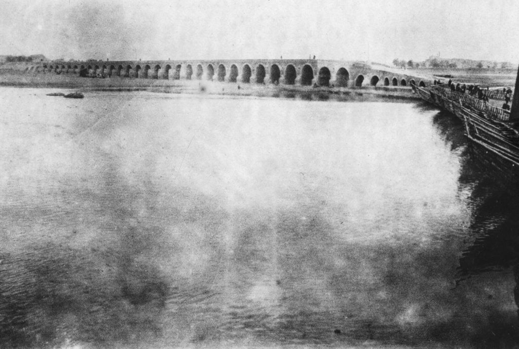 Detail of Mosul bridge, Mesopotamia, WWI by Anonymous
