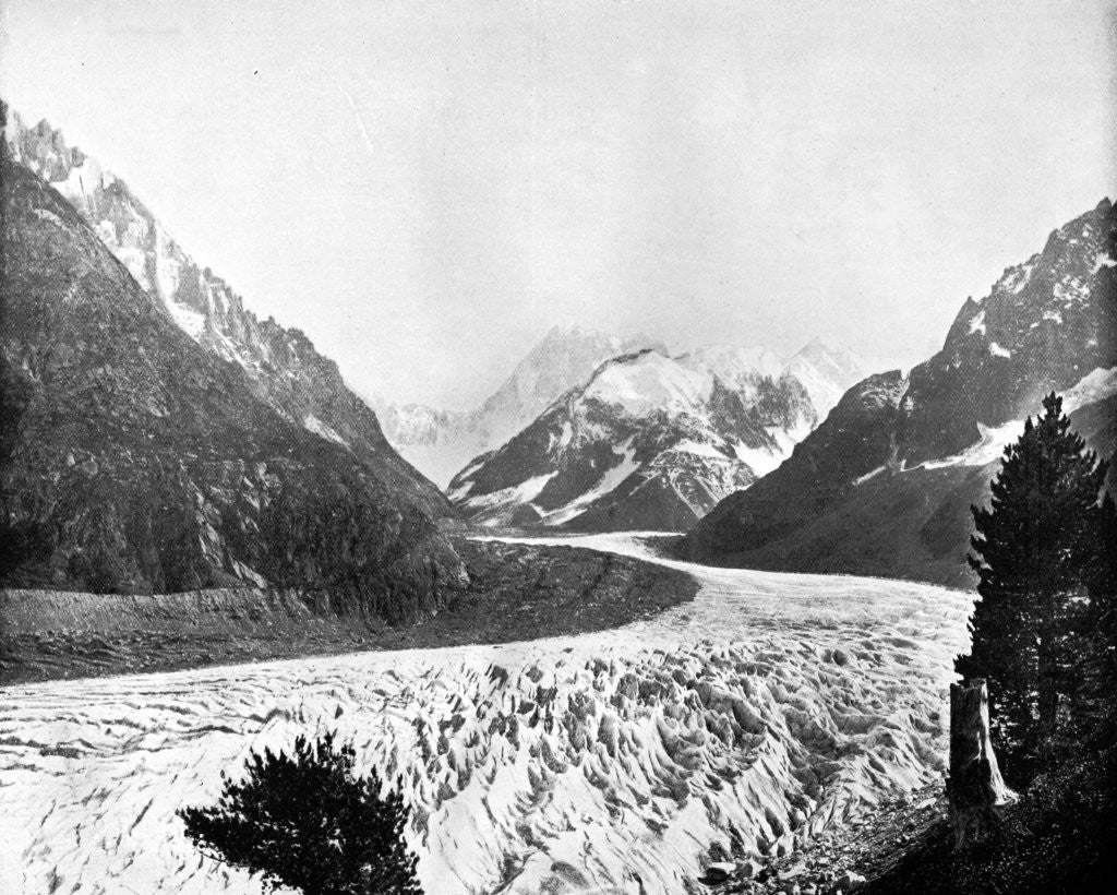 Detail of The Mer De Glace, Switzerland by John L Stoddard