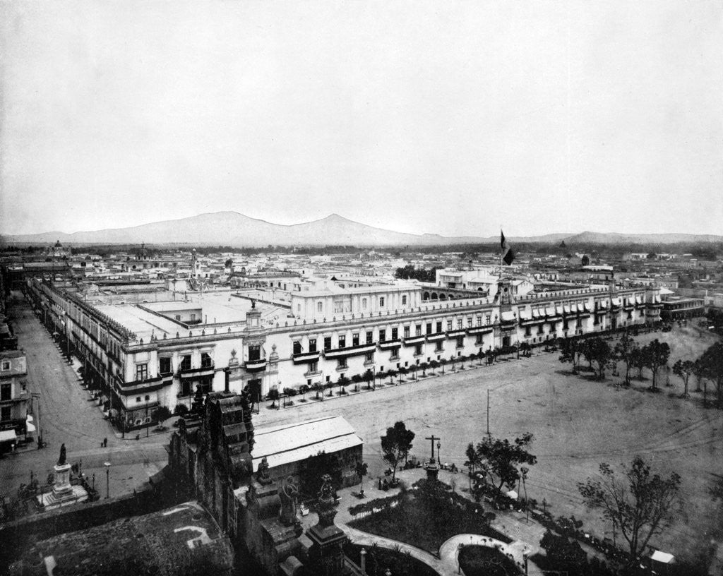 Detail of Panorama of the City of Mexico by John L Stoddard