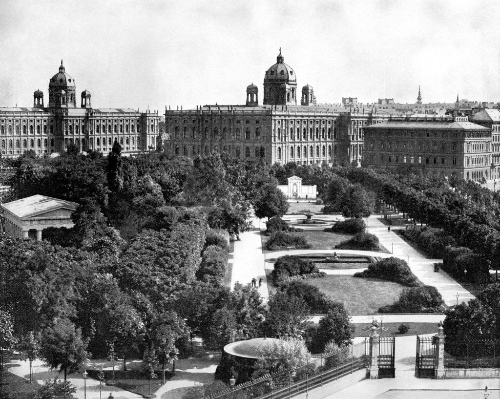Detail of Volksgarten and Theseum, Vienna, Austria by John L Stoddard