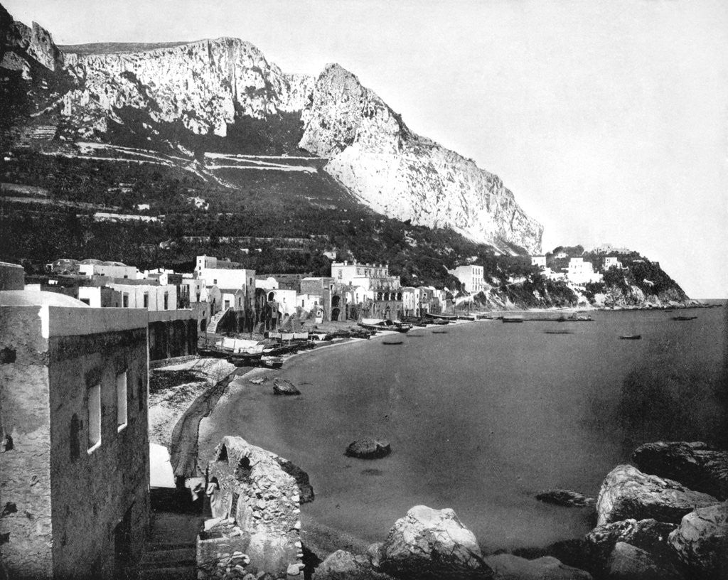 Detail of The Marina, Capri, Italy by John L Stoddard