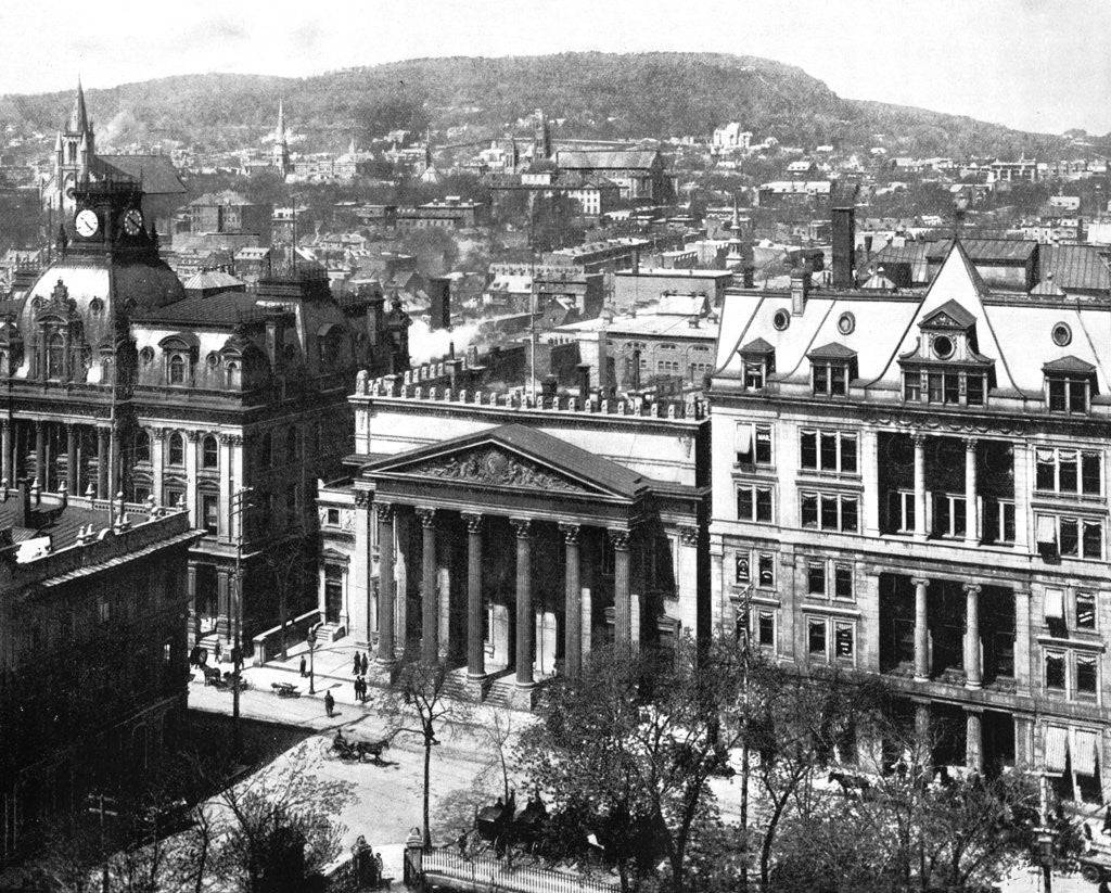 Detail of Montreal and Mount Royal, Canada by John L Stoddard