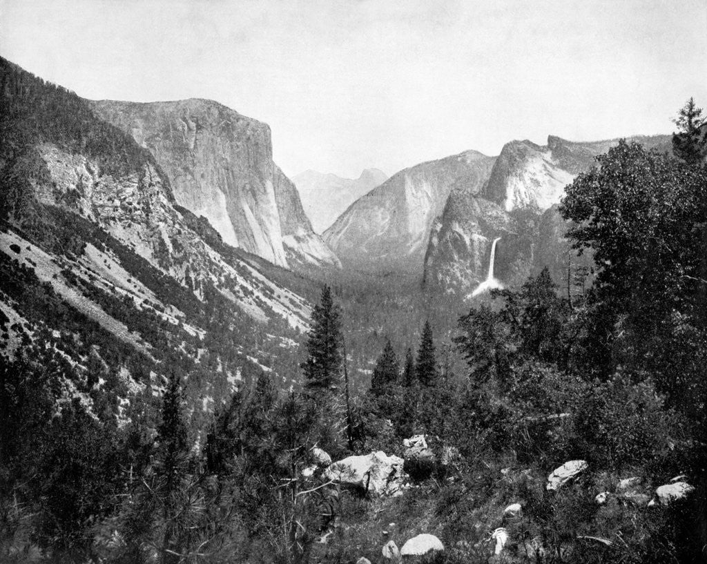 Detail of Yosemite Valley from Artist's Point, California, USA by John L Stoddard
