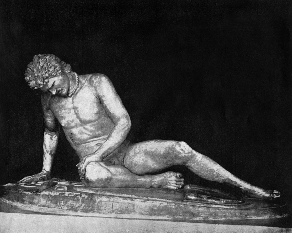 Detail of The Dying Gaul', Capitol, Rome by John L Stoddard
