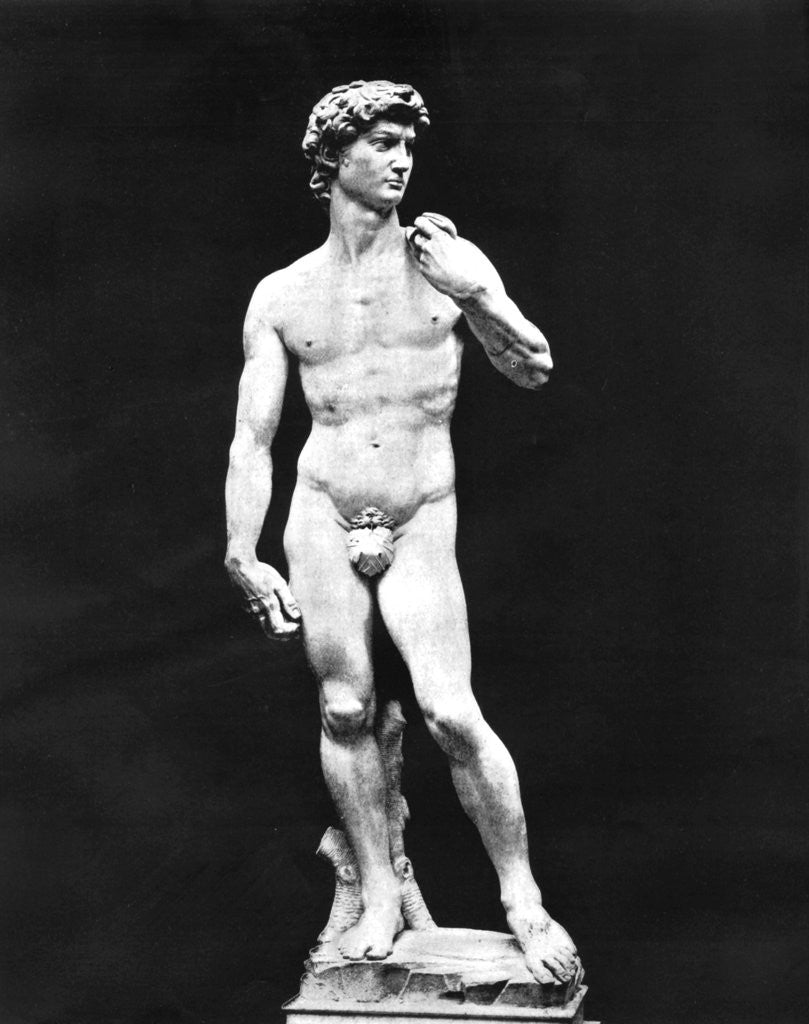 Detail of Statue of David, Florence, Italy by John L Stoddard