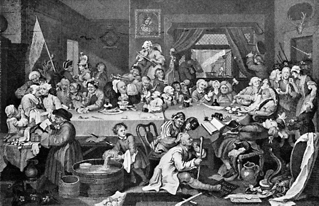 Detail of An election entertainment by William Hogarth