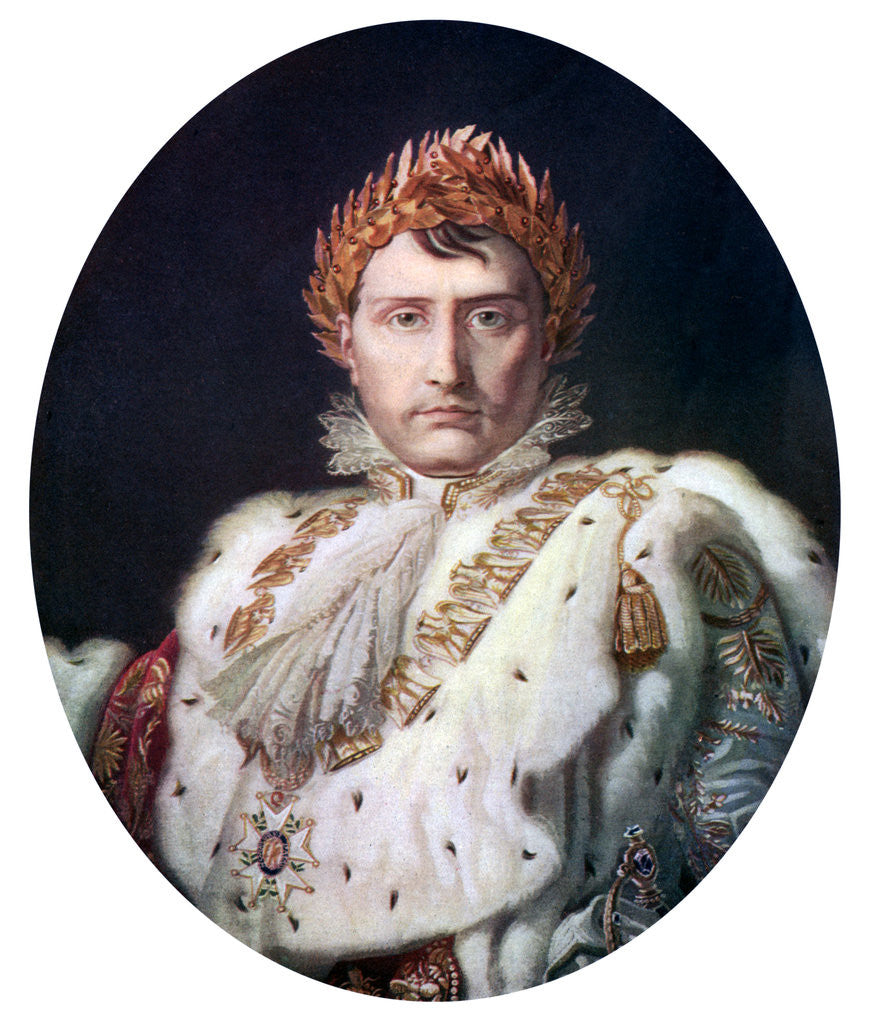 Detail of Napoleon I in his coronation robe by Anonymous