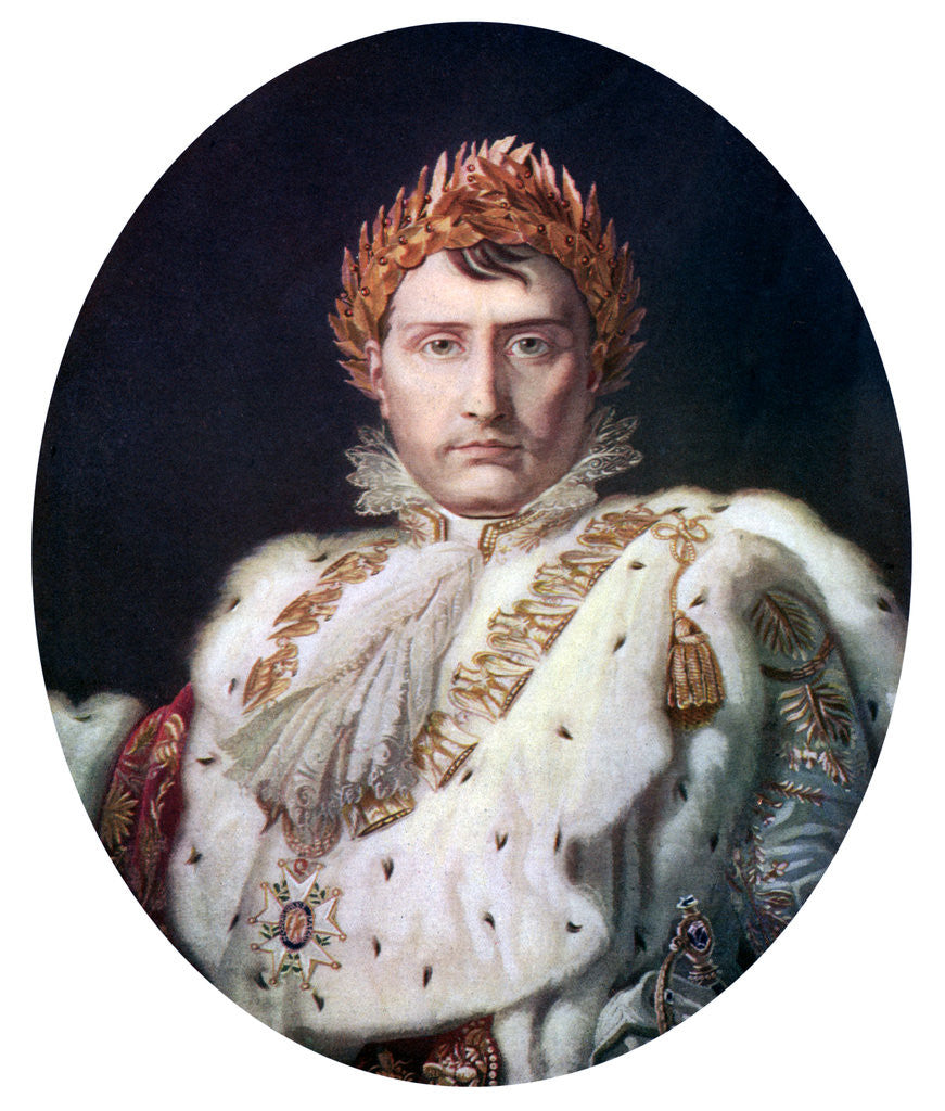 Detail of Napoleon I in his coronation robe by Anonymous