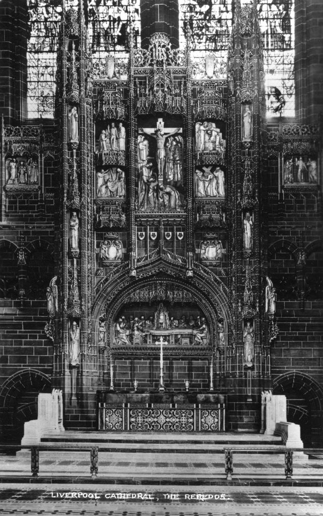Detail of The reredos in Liverpool Cathedral by Anonymous