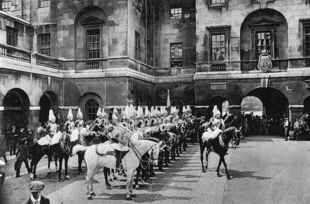Detail of Royal Horse Guards, changing guard, London by Anonymous