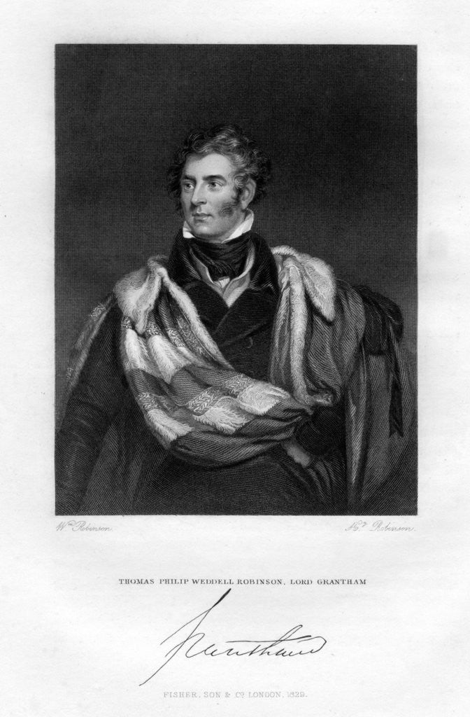 Detail of Thomas Philip Weddell Robinson, Lord Grantham by H Robinson