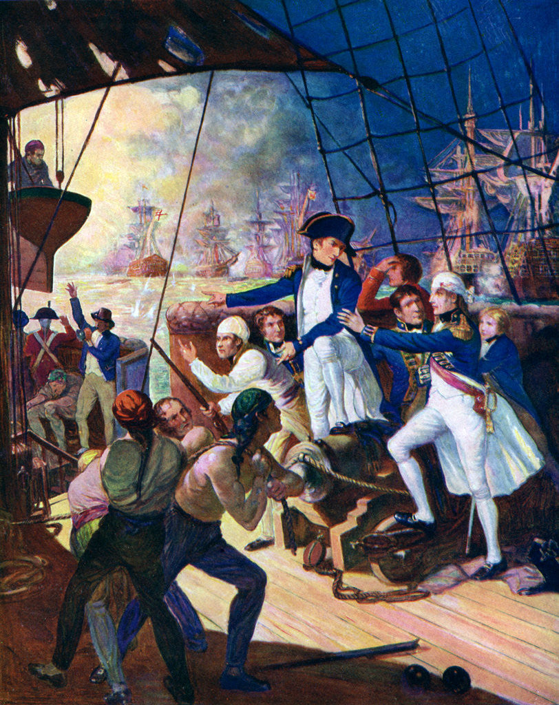 Detail of Nelson at the Battle of the Nile by Anonymous