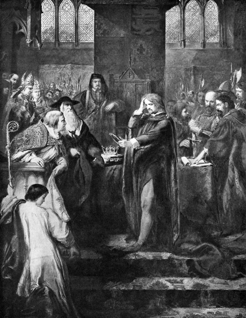 Detail of King Richard II resigning the crown to his cousin Bolingbroke by Anonymous
