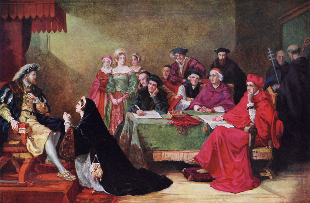 Detail of The Trial of Queen Catherine by Henry Nelson O'Neil