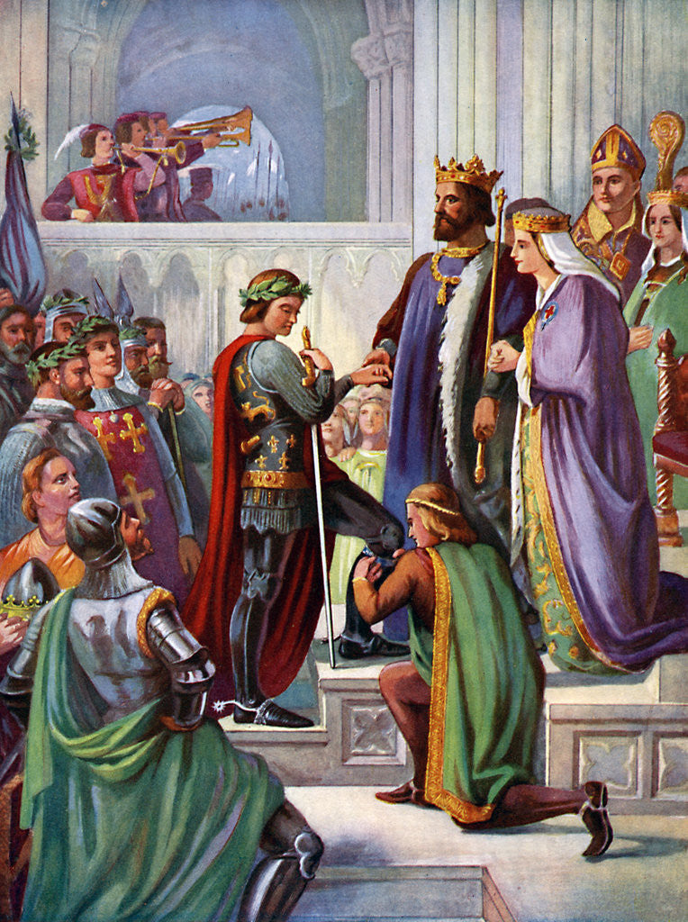 Detail of The Investiture of the Black Prince as a Knight of the Garter by Anonymous