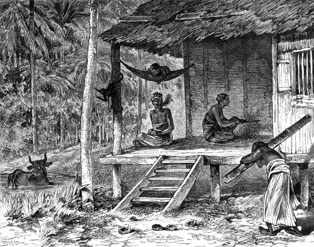 Detail of Malaysian hut by Dosso