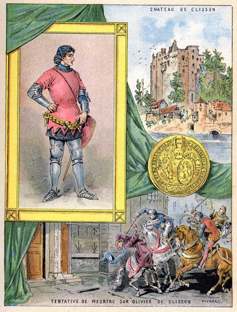 Detail of Olivier de Clisson, French soldier by Gilbert