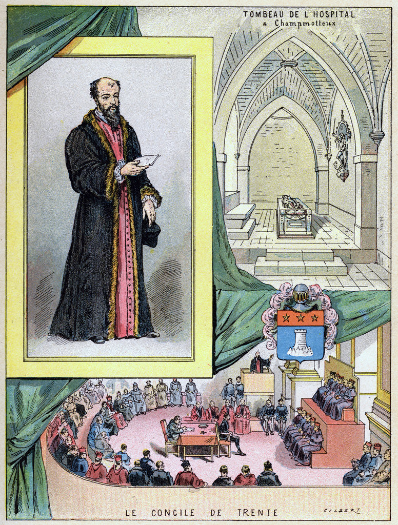 Detail of Michel de L'Hospital by Gilbert