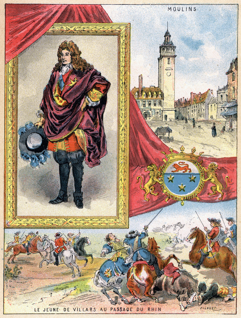 Detail of Claude Louis Hector de Villars, French military commander by Gilbert