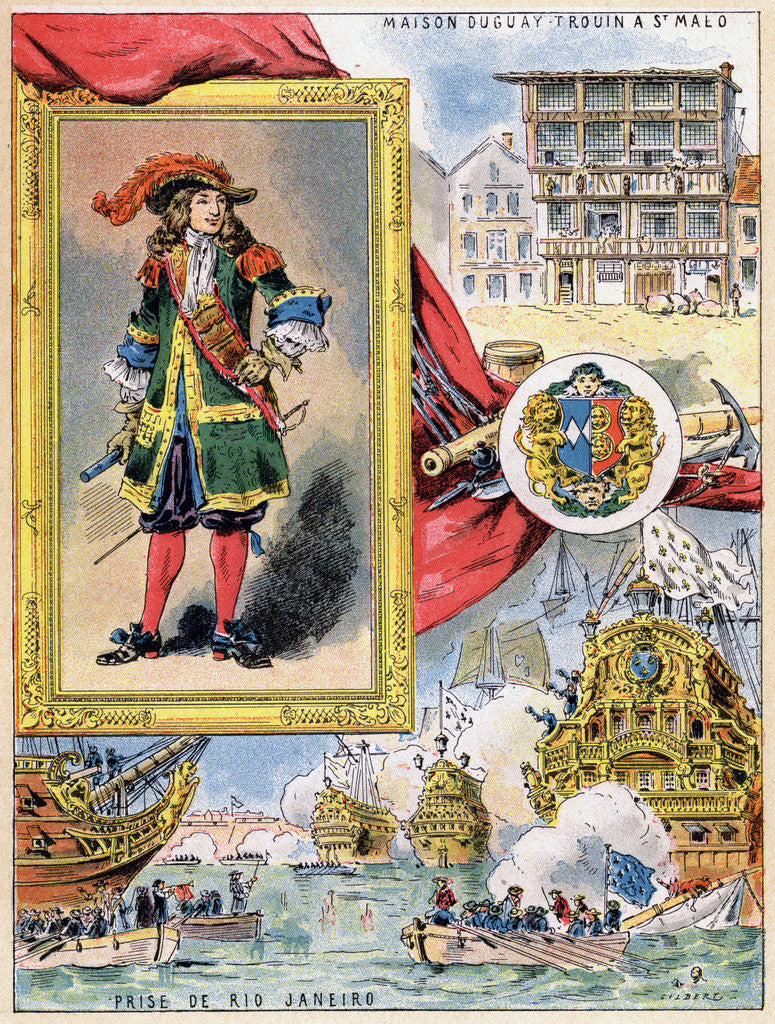 Detail of René Duguay-Trouin, French corsair of Saint-Malo by Gilbert