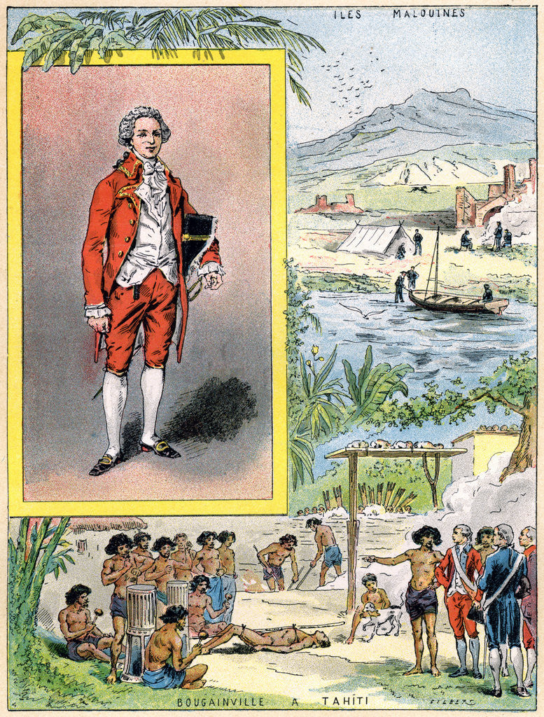 Detail of Louis Antoine de Bougainville, French navigator and military commander by Gilbert