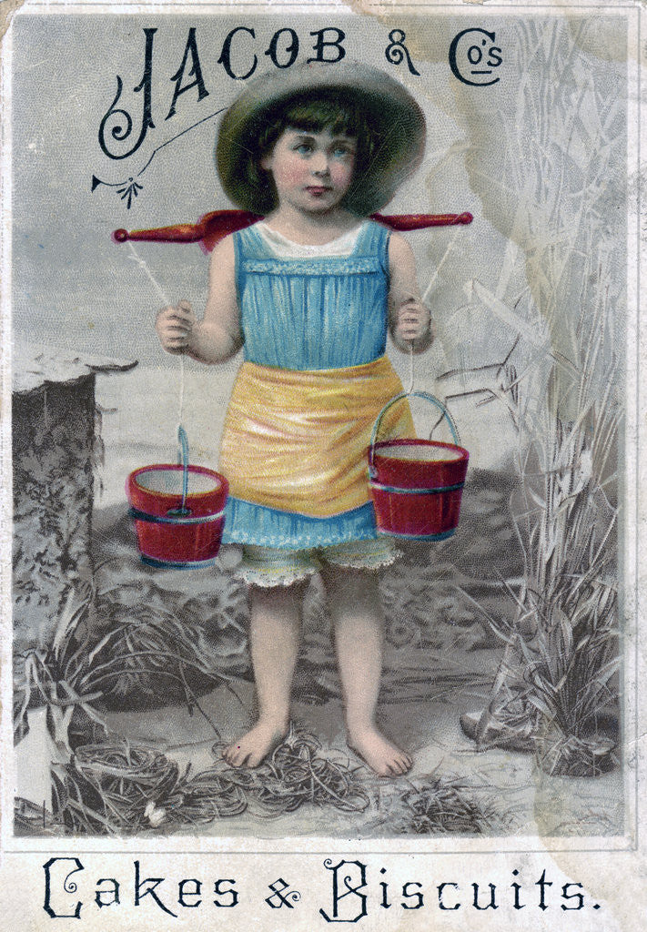 Detail of 'Jacob and Cos. Cakes & Biscuits', c1900s-c1920s. Advertising postcard by Anonymous